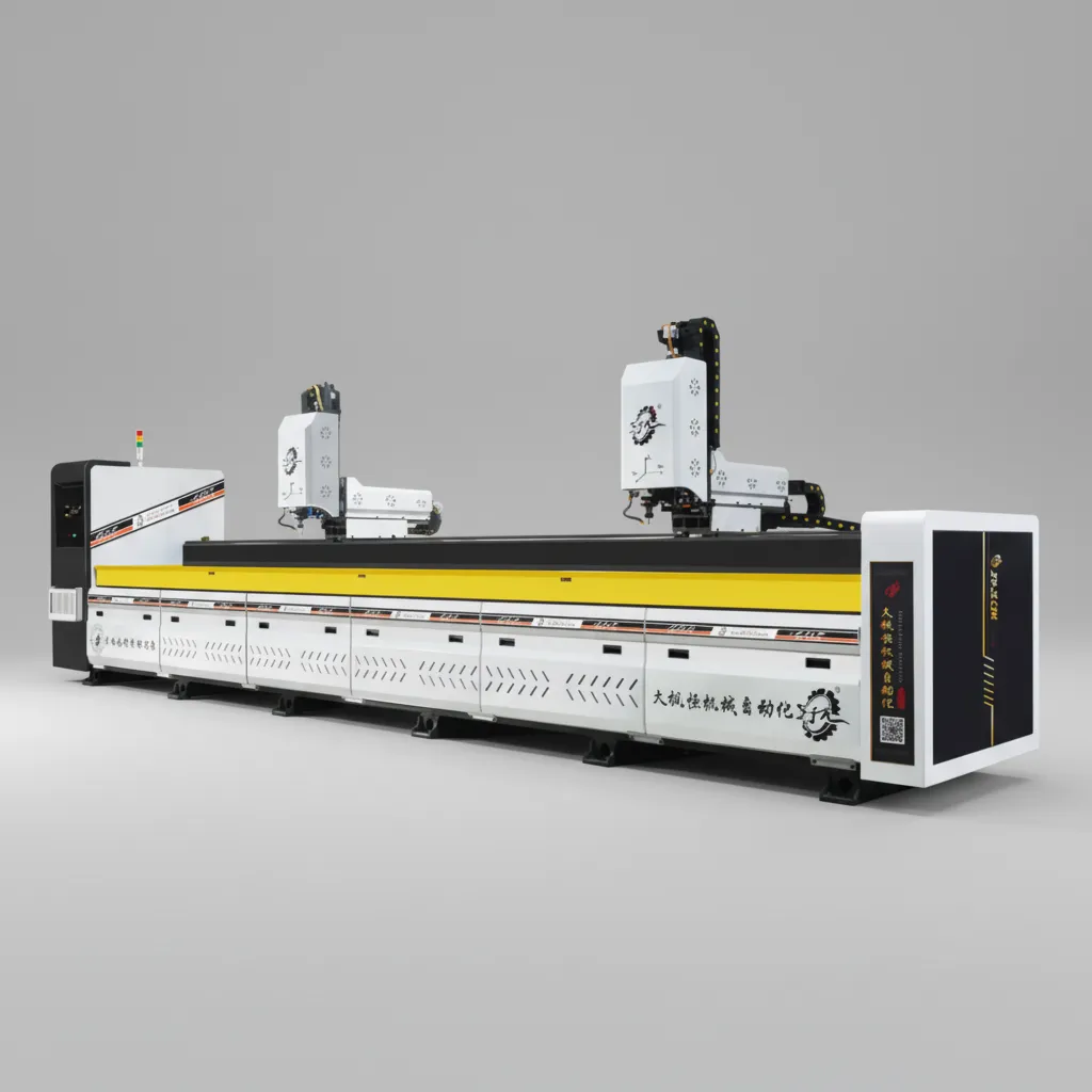 JFH-JX-D02-T04-L5500 — ЧПУ-центр для сверления, нарезания резьбы и фрезерования длинномерных профилей