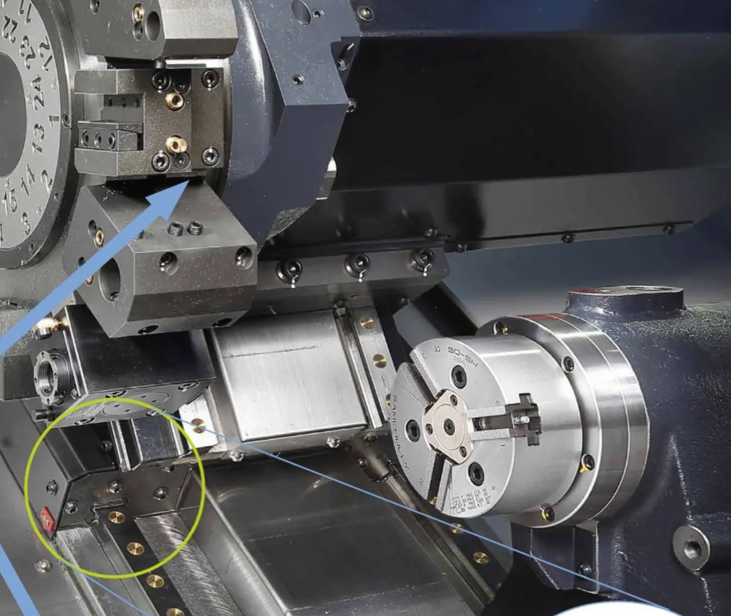 Высокоточный горизонтальный токарный центр 6/8 дюймов с осью Y Lynx 2105LY